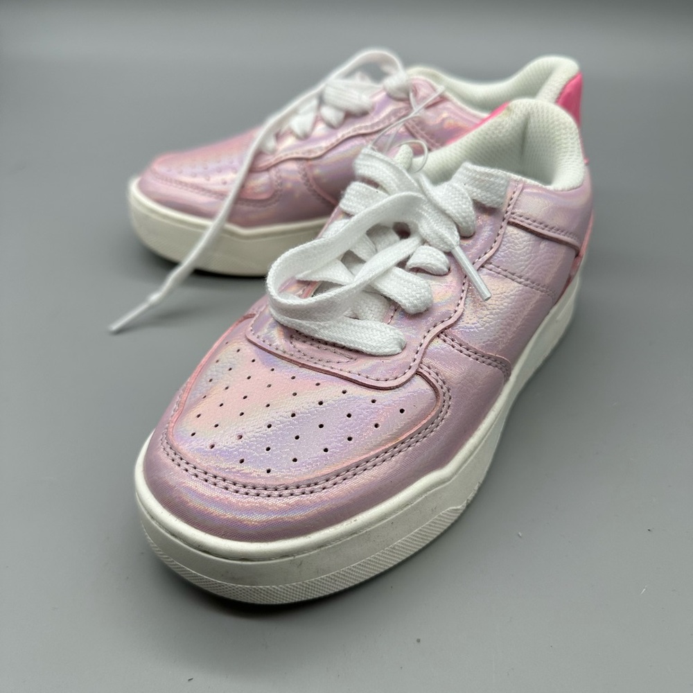 Art Class Girls Toddler Pink Metallic Iridescent Sneakers, Tennis Shoes